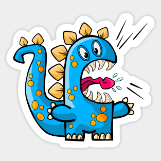 Little Blue Monster Roar Sticker